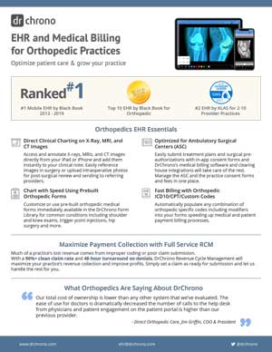 Specialty White paper EHR and RCM in Orthopedic Practices