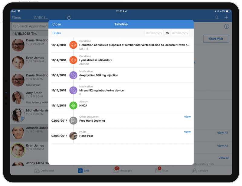 DrChrono EHR on iPad
