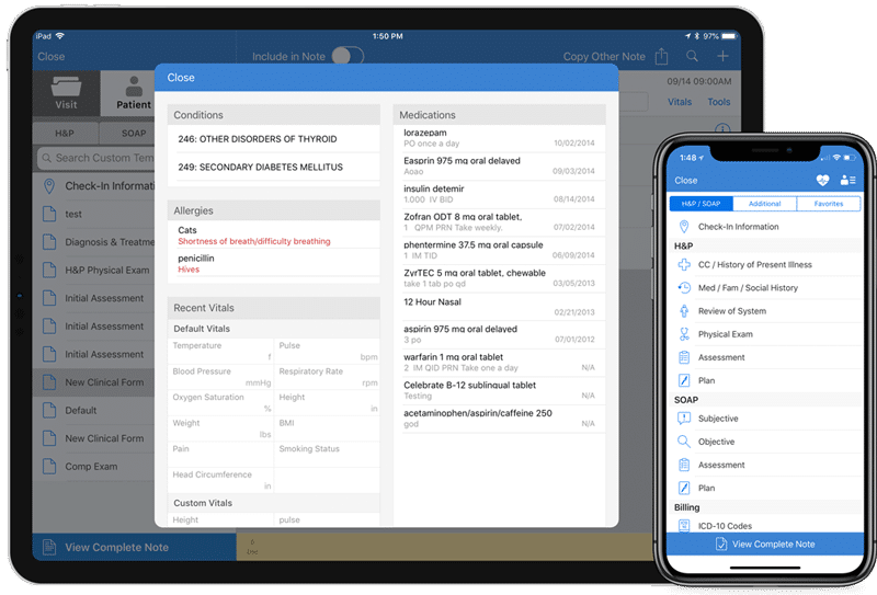 patient portal software screenshot from dr chrono