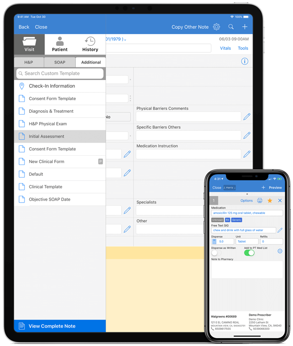 EHR iPad and iPhone