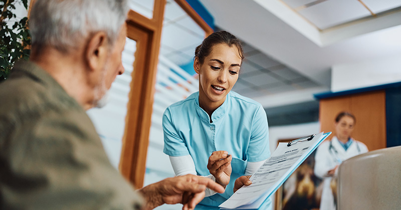 Nurse Explaining Medical Billing