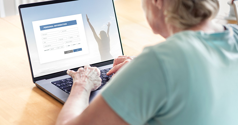 E2 - A patient uses a digital form to check in.