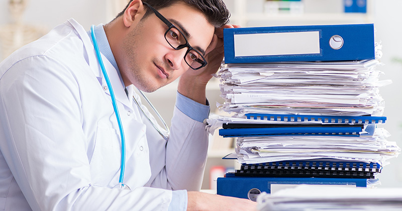 B2 - Stack of documents / stress