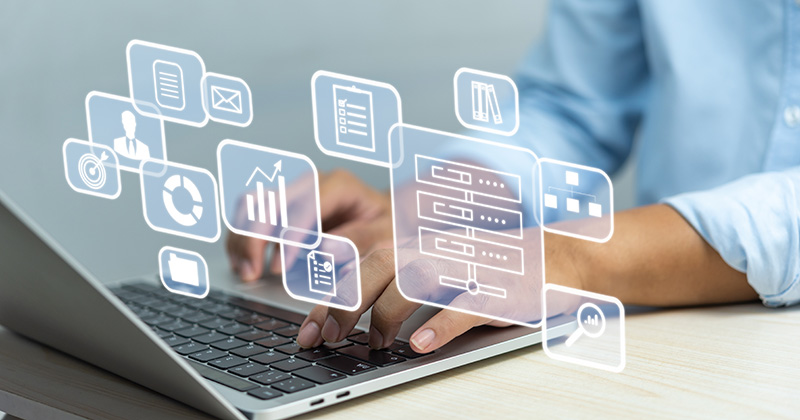 B3 - laptop with icons.