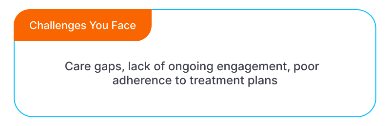 The Guide to Electronic Health Records (EHR) Software Challenges You Face: Care gaps, lack of ongoing engagement, poor adherence to treatment plans