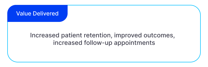 The Guide to Electronic Health Records (EHR) Software Value Delivered: Increased patient retention, improved outcomes, increased follow-up appointments