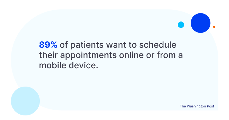 Choosing the Right Psychiatry EHR Software for Your Practice 89% of patients want to schedule their appointments online or from a mobile device.
Source: Experian Health